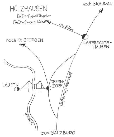 Anfahrt in das Theater Holzhausen